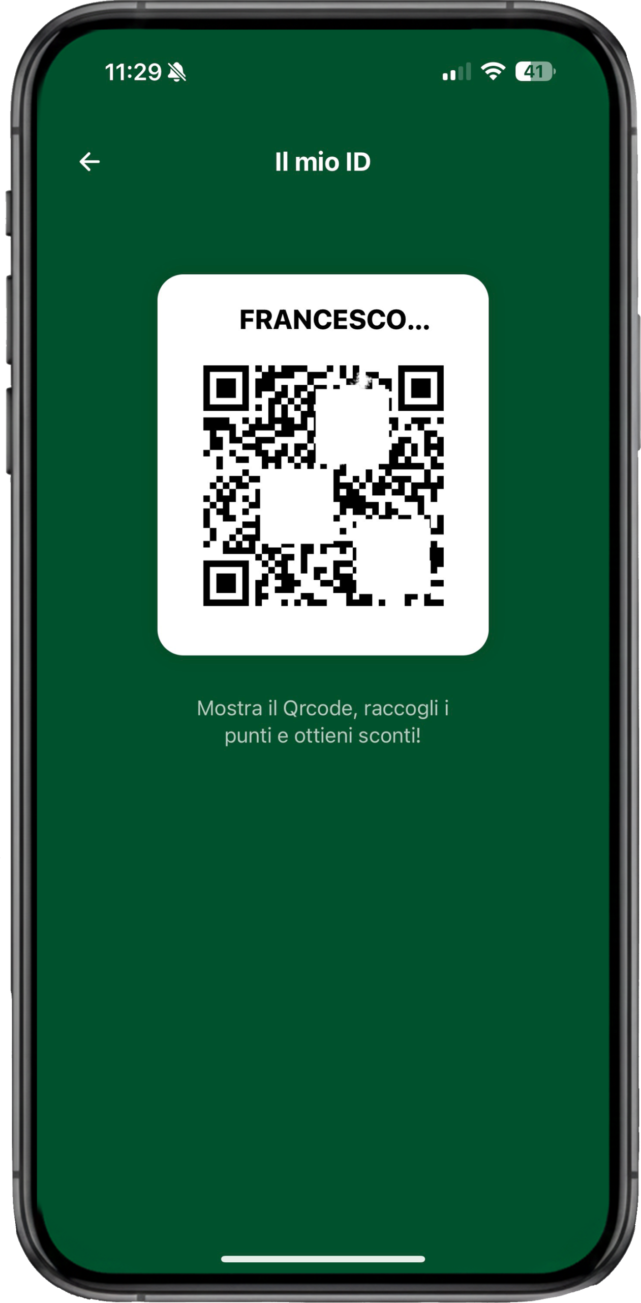 Screenshot Fidelity Card App
